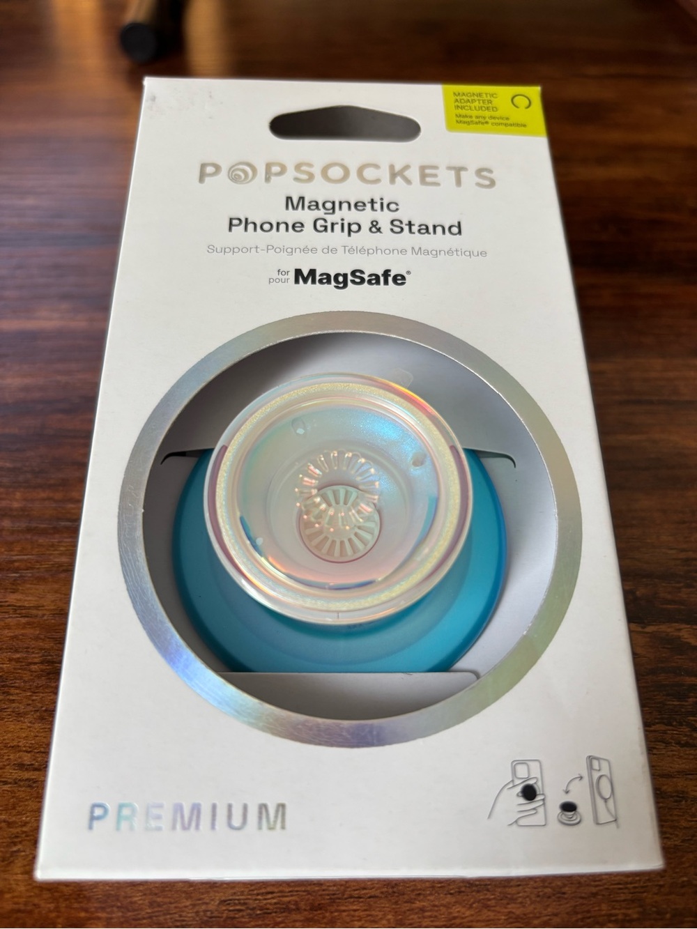 PopSockets MagSafe Magnetic Phone Grip Stand Blue Opalescent